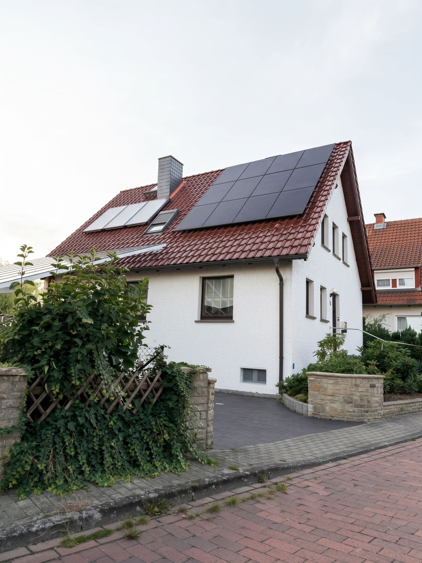 Vollflächige PV-Anlage auf dem Satteldach